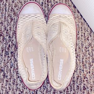 Lace Converse Slip-ons